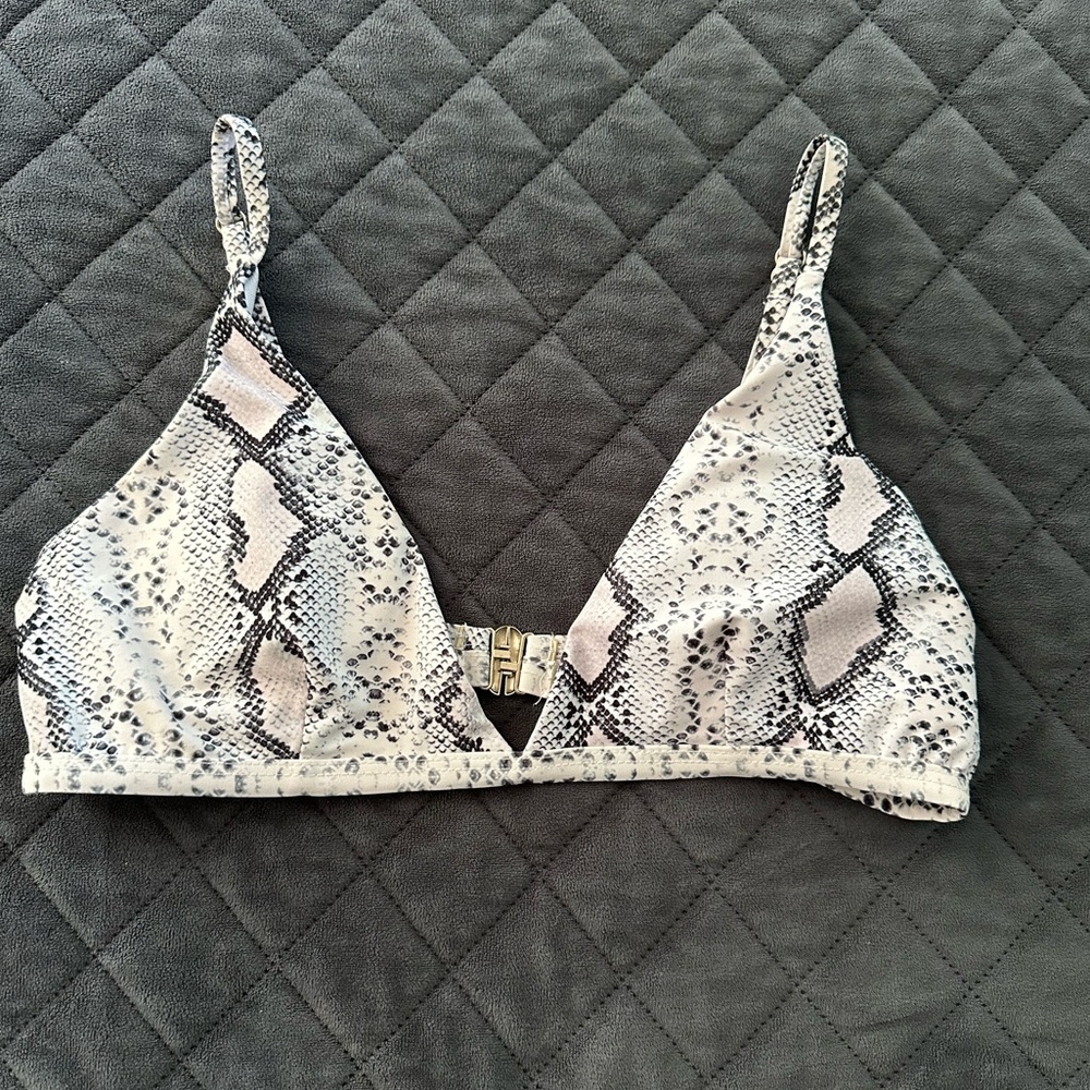 Snake print bathing suit top